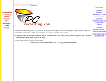 Tablet Screenshot of pcrecording.com